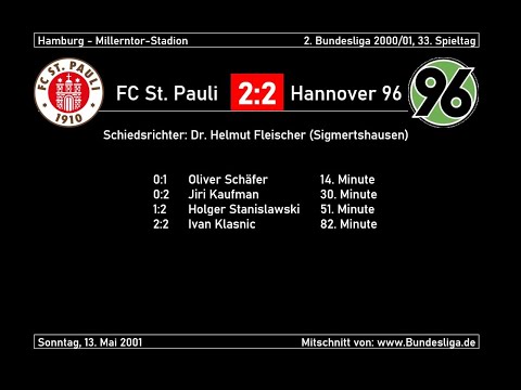 2001-05-13 FC St. Pauli - Hannover 96 2:2 (2. Bundesliga, 33. Spieltag) komplette Radio-Übertragung