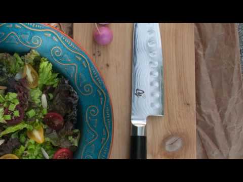 Kai Japan - Shun DM-0717RD - Wide Santoku Knife 190mm - Red