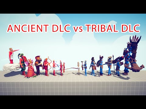ANCIENT DLC TEAM vs TRIBAL DLC TEAM - Totally Accurate Battle Simulator TABS
