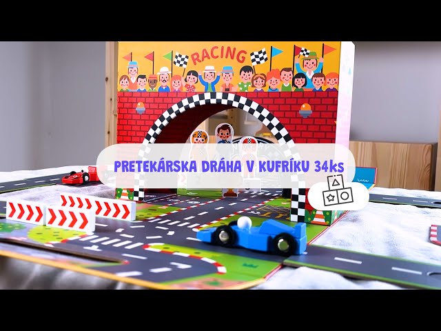 Závodní dráha puzzle v kufříku Tooky Toy