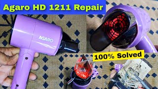 Agaro HD 1211 Hair Dryer Repair: Motor Not Working and Burning Smell Problem