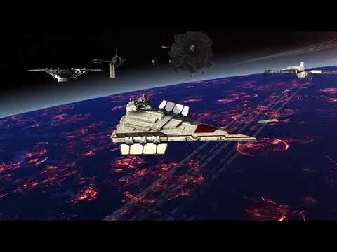 Epic Cinematic Space Battle Over Coruscant - Star Wars: Empire At War Remake Mod #npcwars