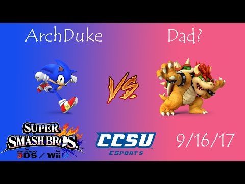 Riptide 1 - Smash 4 - ArchDuke (Sonic) vs Dad? (Bowser)