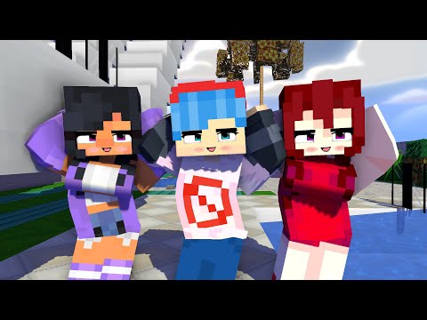 CHICKEN WING YAY! ARIGATO PRETTY FNF GIRLFRIEND, APHMAU, FNF BOYFRIEND -MINECRAFT ANIMATION #shorts