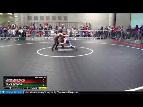 Bantam 70 Trace Defoor Chain Wrestling Vs Grayson Brooks Tri Cities Wrestling Club