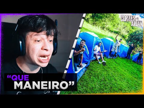 ARUAN REAGE A O MAIOR ACAMPAMENTO QUE JÁ FIZ NA VIDA COM MEUS AMIGOS (RENATO GARCIA)-Cortes do Aruan