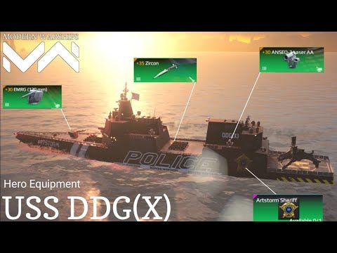 USS DDG(X) with Hero equipment | modern warships gameplay