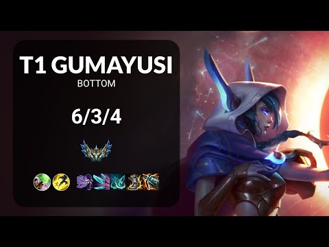 T1 Gumayusi Xayah vs Aphelios BOTTOM - KR CHALLENGER Patch 13.21