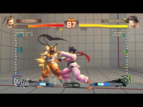 SAUZA971 [Ibuki] vs tetsu-_-makoto [Makoto] SSF4 AE ver.2012 Japanese Online Ranked Matches