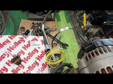 LS engine in Fox body, Alternator & engine wiring with Holley 197-400 alternator pigtail.