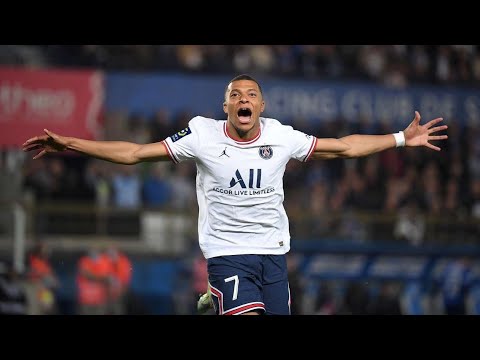 Mbappe celebration goal vs Strasbourg