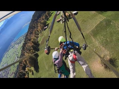 Only with hands on the kite: Three minutes of fear of death - with the best view
