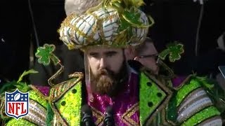 Jason Kelce's EPIC Rant at the Eagles Super Bowl Parade: "An Underdog is a Hungry Dog!"  | NFL