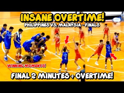 INSANE FINAL 2 MINUTES + OVERTIME: PHILIPPINES VS MALAYSIA FINALS! MUNTIKAN NA MASILAT ANG PILIPINAS