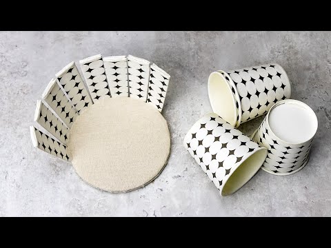 DIY Storage Box with Paper Cups and Jute, Jewellery Box İdeas, Paper Cups İdeas