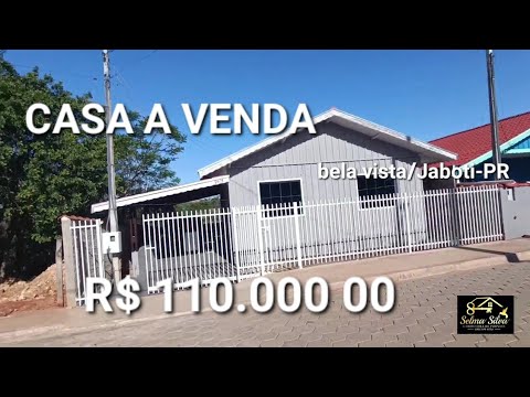 *INDISPONIVEL*CASA A VENDA COM 2 QUARTOS GARAGEM CHURRASQUEIRA E PRECO OPORTUNIDADE EM JABOTI PARANA