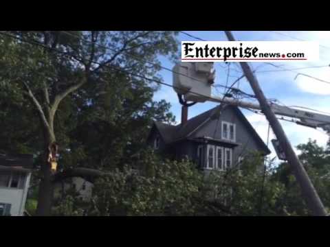 House fire caused by falling tree on Dover St Brockton