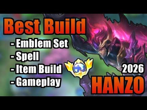 HANZO BEST BUILD 2026 | TOP 1 GLOBAL HANZO BUILD | HANZO MOBILE LEGENDS | MLBB