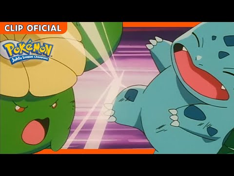 ¡Bulbasaur vs. Skiploom! | Pokémon Los campeones de la Liga de Johto | Clip oficial