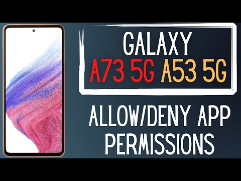 Samsung Allow/Deny App Permissions Setting Galaxy A73 5g, A53 5g