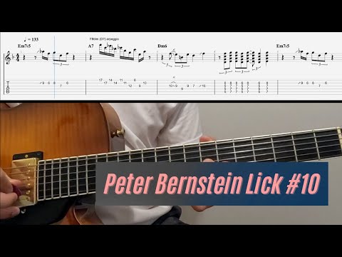 Peter Bernstein Lick #10. Cool horizontal dim7 arpeggio - 251 in Dm