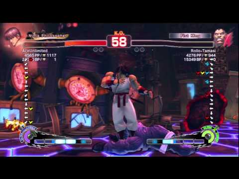 AceUnlimited [Guy] Vs Rollo-Tamasi [Balrog] SSF4 AE 2012 Ranked Matches - PSN
