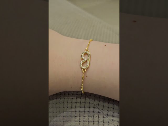 اسوارة فالنتينو ذهبية مرصعة بأحجار