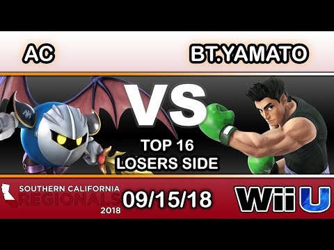 SCR 2018 - AC (Meta Knight) Vs. BT.YAMATO (Little Mac) Top 16 Losers - Smash 4