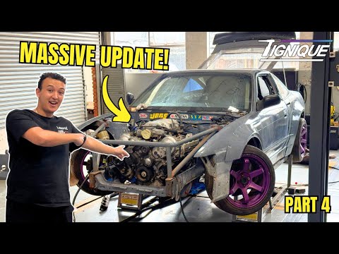 INSANE S13 DRIFT BUILD UPDATE! Engine & Gearbox Mounted – HUGE Progress! | Part 4