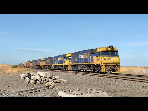 5MP2 Pacific National Steel Train With Bonus Containers (7/3/2024) - PoathTV Australian Railways