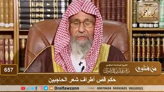 صورة حكم قص أطراف شعر الحاجبين - الشيخ صالح الفوزان
