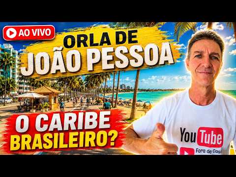 🔴 AO VIVO na ORLA de JOÃO PESSOA. SERÁ QUE AQUI é o CARIBE BRASILEIRO. BEM VER COMIGO
