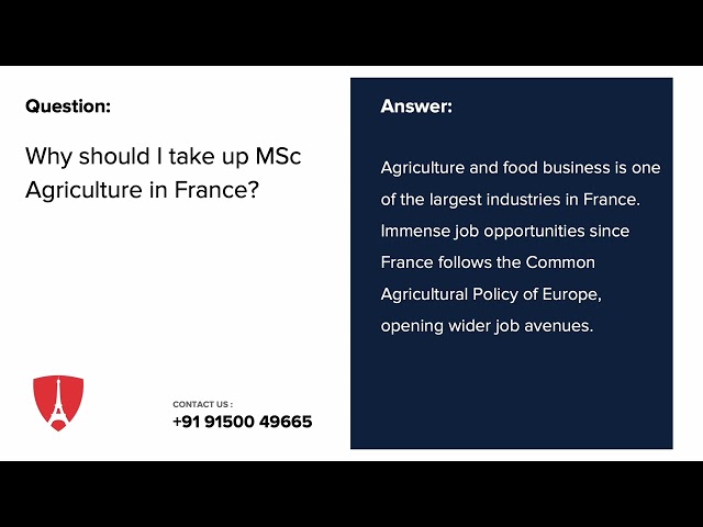 FAQ : Agriculture in france