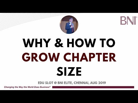 How to GROW BNI chapter size - BNI Elite Edu Slot