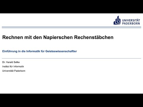 EIG: Rechnen mit den Napierschen Rechenstäbchen