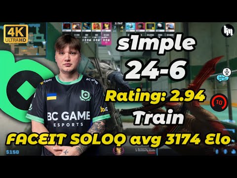 s1mple (24-6) SoloQ avg 3174 Elo (Train) | Dec 24, 2025 #cs2 #s1mple