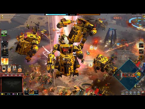 Epic Battle: Space Marines vs Orks, 3v3, Hard AI - Warhammer 40K: Dawn Of War 3 - Deathwatch Mod