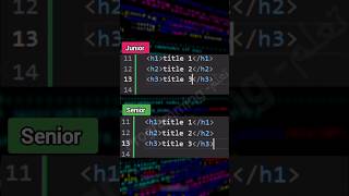 Junior Vs Senior Frontend  developer  programming javascript html coding css html5 webdevelopment 💻🌐