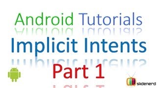 #25 Android Implicit Intent Part 1: Android Application Development Tutorial [HD 1080p]