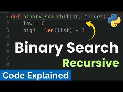 Algoritmo di ricerca binaria in Python utilizzando la ricorsione | Spiegazione passo passo