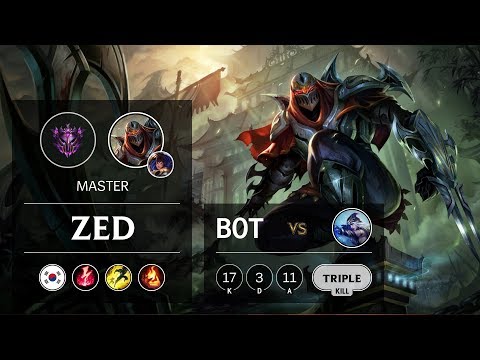 Zed Bot vs Ashe - KR Master Patch 9.18
