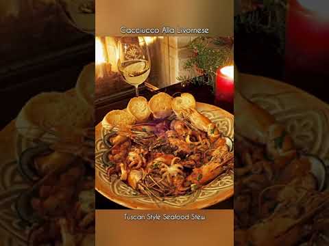 The Cooking Khan - Tuscan "Cacciucco Alla Livornese" - Tuscan Fish and Seafood Stew with Crostini