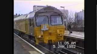 preview picture of video 'Trains In The 1990's   Basingstoke 'Solent & Wessex Wanderer-1''