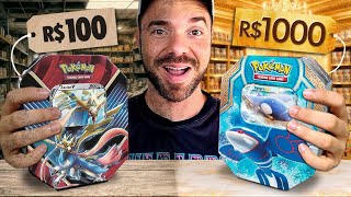 Lata pokémon de R$100 VS R$1000! Lucro ou Prejuízo?