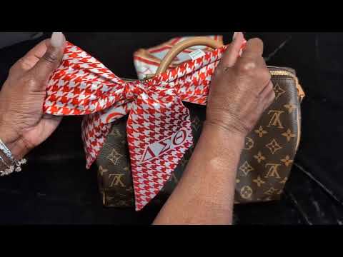 Tying a Scarf in a Bow on Your Purse