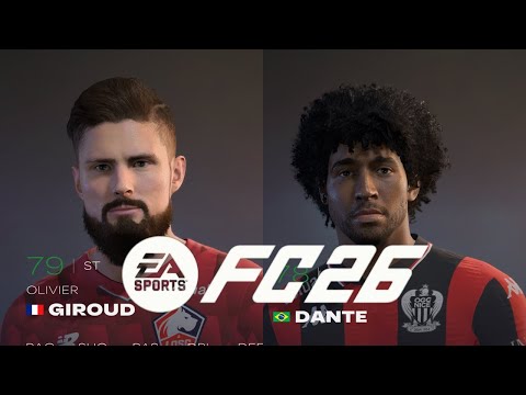 Tous les Joueurs Comparés ! FC26 Nice vs Lille – Visages et Notes