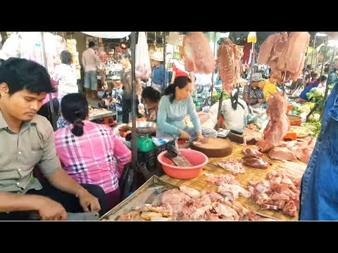 Life Styles In Kandal Market - Walk Around Phsar Khdal In The Morning - Phnom Penh Wet Market.Part 5