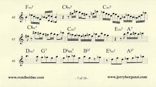 Remi Bolduc transcription : Jerry Bergonzi solo on Intersecting Lines