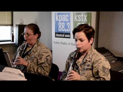 Mission Winds play "March of the Belgian Paratroopers" in the TPR studio