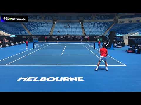 Novak Djokovic & Andy Murray 2019 AO practice